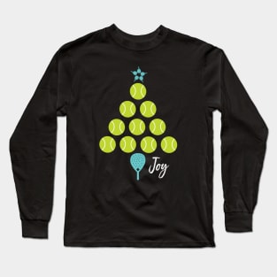 Padel Joy Christmas Tree Long Sleeve T-Shirt